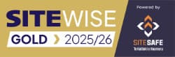 SiteWise Gold 2025/26 health and safety accreditation, powered by SiteSafe